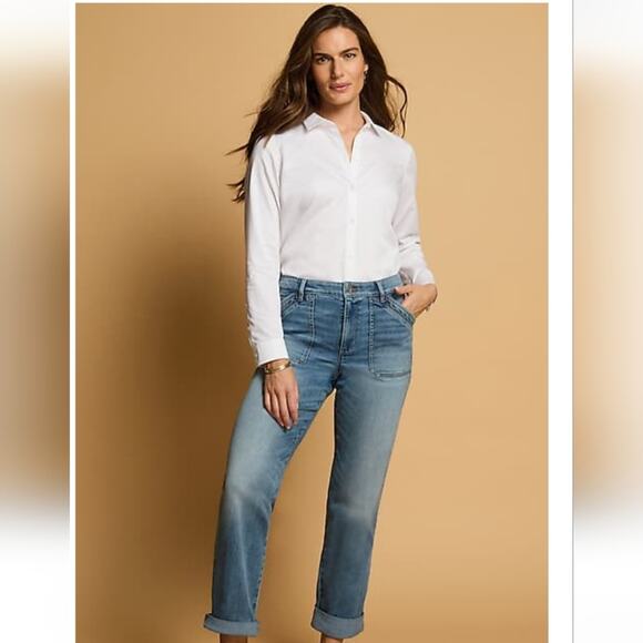 J. Jill NWT Curvy High Rise Straight Leg Ankle Bedford Wash women’s Jeans Size 2 - Picture 3 of 10